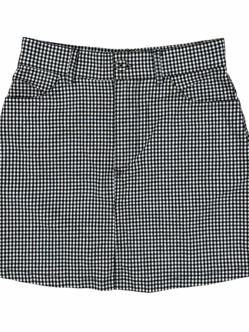 John Galt Gingham Plaid Mini Skirt